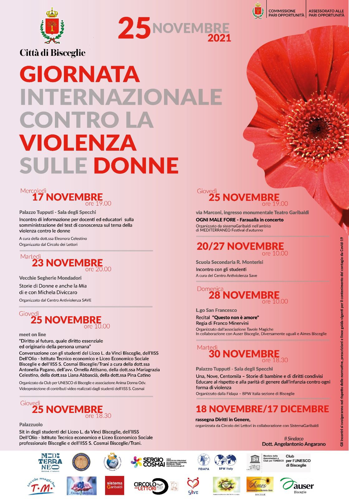 Giornata internazionale contro la violenza sulle donne - giovedì 25 novembre 2021.